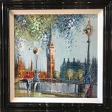 April Showers Over Westminster (London) Original on Aluminium by Nigel Cooke *SOLD*