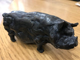 Pot Bellied Pig Bronze Sculpture by Edward J Waites