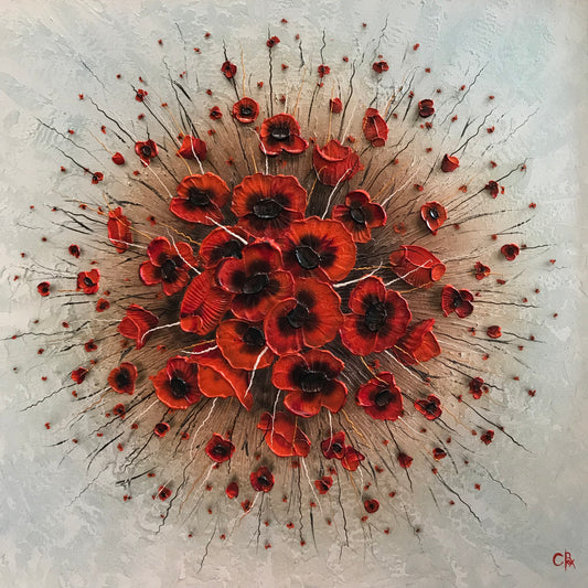 Poppy Spot Original by Robert Cox - The Acorn Gallery, Pocklington