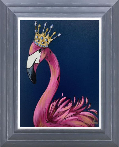 If The Crown Fits (Flamingo) Original by Amy Louise *SOLD*