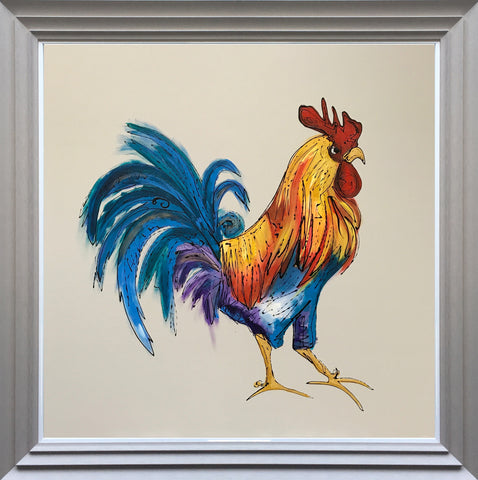 Rise And Shine - Cockerel Original by Amy Louise *SOLD*
