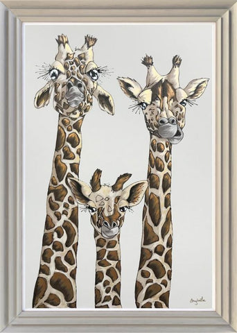 Our Family - Giraffe Original by Amy Louise *SOLD*-Original Art-Amy Louise-artist-The Acorn Gallery