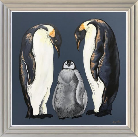 The Pitter Patter Of Tiny Toes - Penguin Original by Amy Louise-Original Art-Amy Louise-artist-The Acorn Gallery