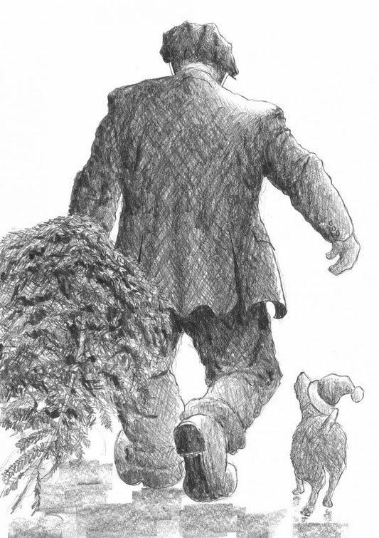 Alexander Millar The Christmas Tree Sketch - The Acorn Gallery, Pocklington