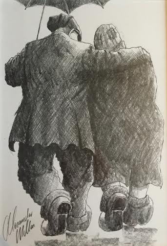 Alexander Millar Come On Love Original Sketch - The Acorn Gallery, Pocklington 
