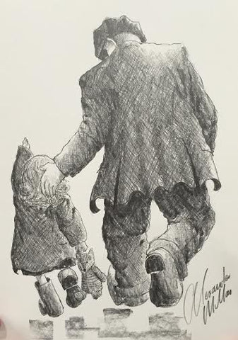 Willow And Popsie Original Sketch by Alexander Millar *SOLD*