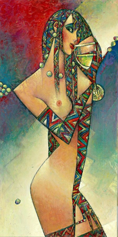 Andrei Protsouk Naked Grape Small Canvas - The Acorn Gallery, Pocklington