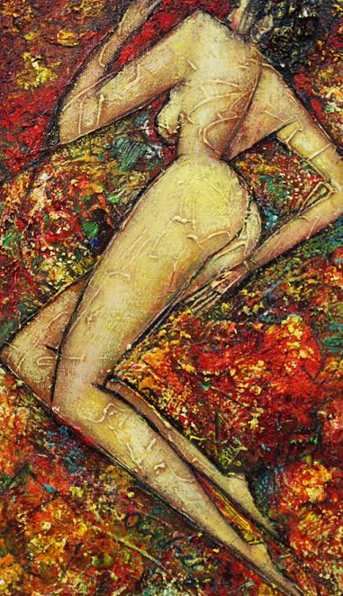 Andrei Protsouk Autumn Nude Original Painting - The Acorn Gallery, Pocklington