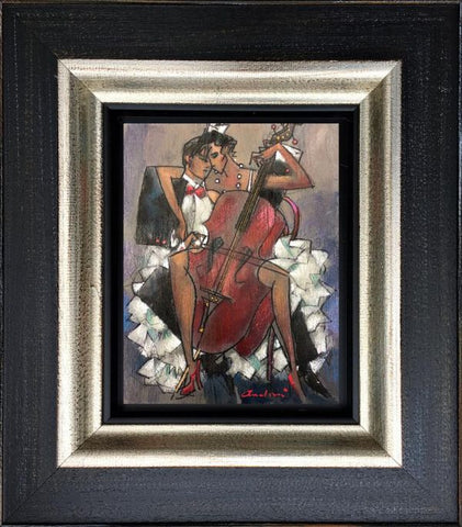 Cello Lessons Original by Andrei Protsouk-Original Art-Andrei-Protsouk-artist-The Acorn Gallery