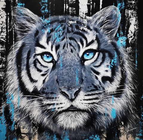 Ole Blue Eyes (Tiger) Original by Ben Goymour *SOLD*