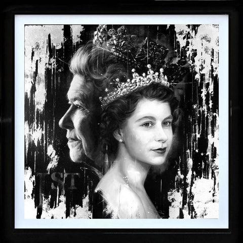 HRH (Her Majesty) Deluxe Hand Embellished Canvas by Ben Jeffery
