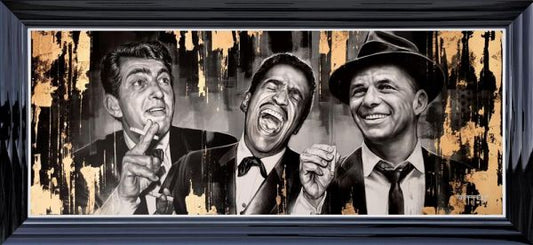 Ben Jeffery The Rat Pack Hand Embellished Canvas - The Acorn Gallery, Pocklington