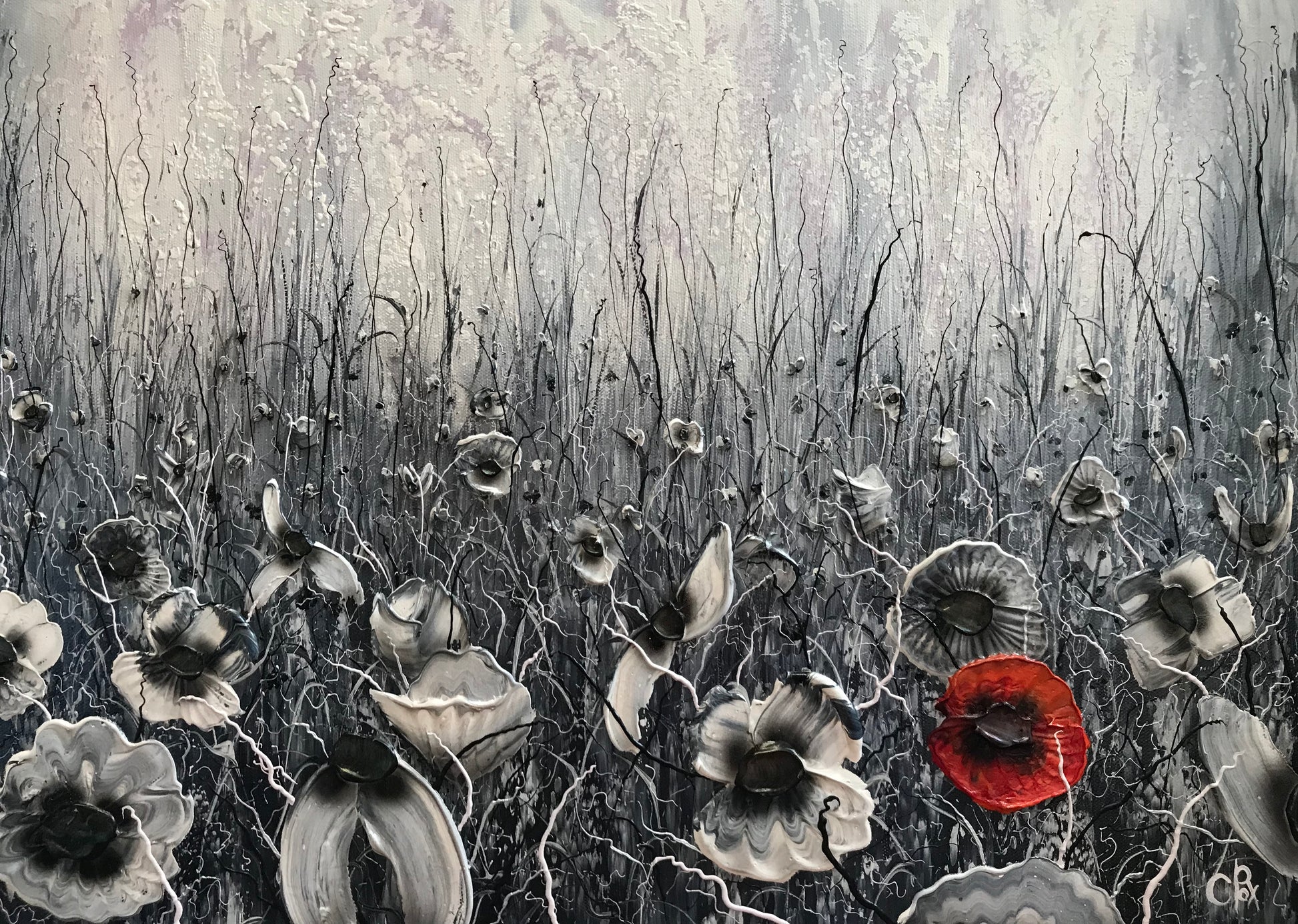 One Poppy Original by Robert Cox - The Acorn Gallery, Pocklington