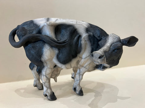 Gertrude Ceramic Cow Original by Christine Cummings *SOLD*