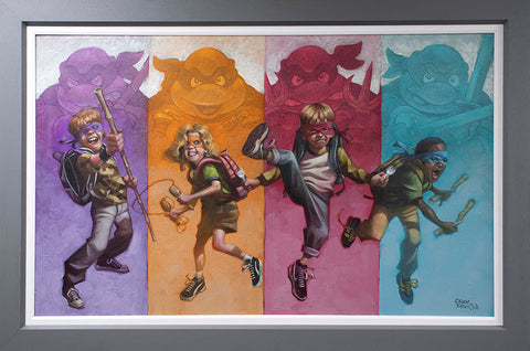 Heroes In A Half Shell (Teenage Mutant Ninja Turtles) Hand Embellished Canvas by Craig Davison