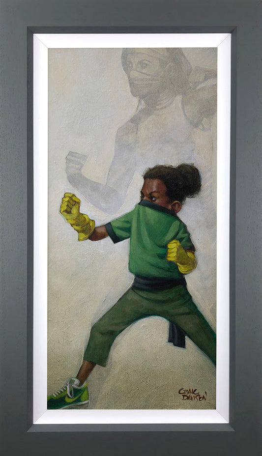 Minimal Kombat (Mortal Kombat) Hand Embellished Canvas by Craig Davison