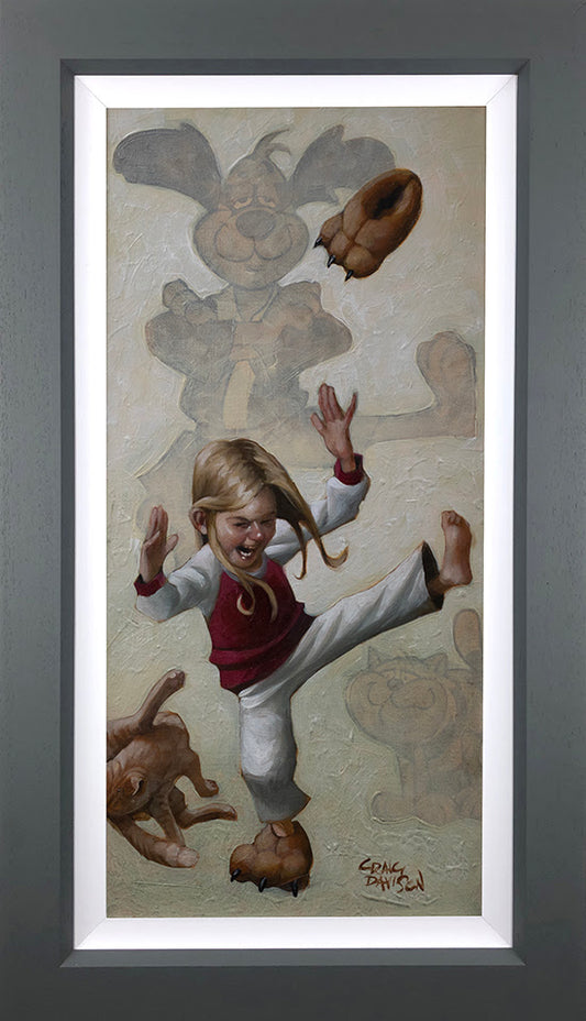 Quicker Than The Human Eye (Hong Kong Phooey) Hand Embellished Canvas by Craig Davison