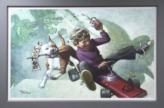 Those Double Dealing Do-Badders Hand Embellished Canvas by Craig Davison