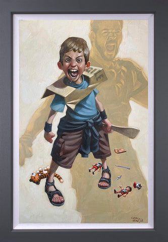 Are You Not Entertained? Hand Embellished Canvas by Craig Davison