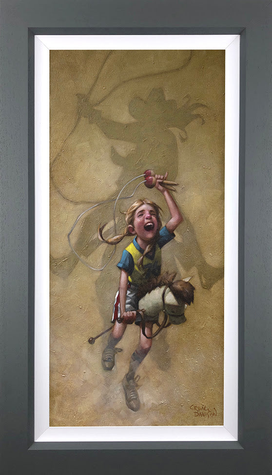 Just Rope, Throw And Brand 'Em Hand Embellished Canvas by Craig Davison