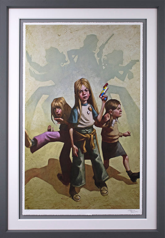 Ok Angels, Lets Get To Work Paper Print by Craig Davison