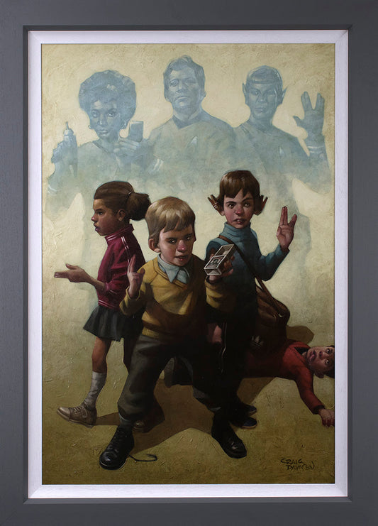 Phasers To Stun (Star Trek) Hand Embellished Canvas by Craig Davison