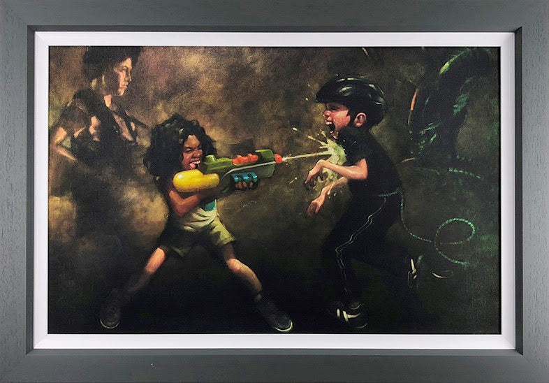 Craig Davison Ripley's Game Aliens Hand Embellished Canvas - The Acorn Gallery, Pocklington