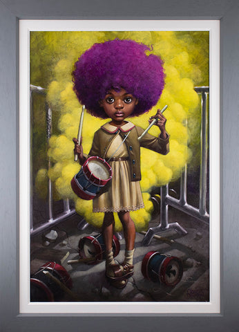 Sound Of The Funky Drummer Hand Embellished Canvas by Craig Davison