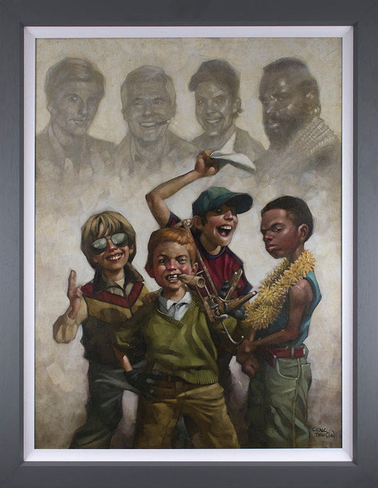 Craig Davison The B Team Hand Embellished Canvas - The Acorn Gallery, Pocklington 