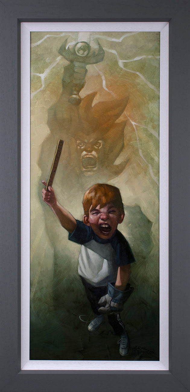 Craig Davison Thunder, Thunder, Thunder Cats Hoooo Hand Embellished Canvas - The Acorn Gallery, Pocklington
