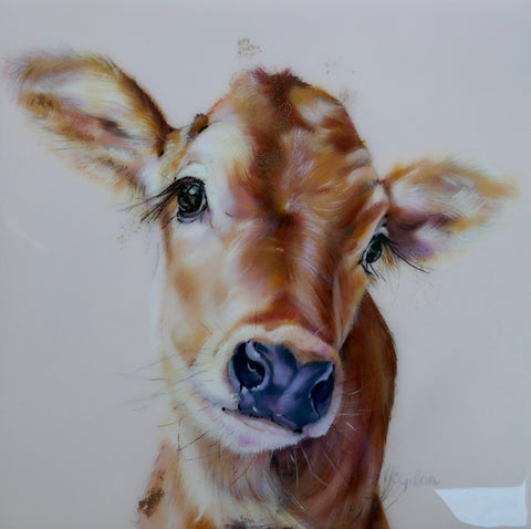 Dolly Original by Carol Gillan *NEW*-Original Art-The Acorn Gallery-Carol-Gillan-bovine-artist-cows-artwork-The Acorn Gallery