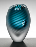 Dizzy Spiral (Turquoise) - A Glass Art Original by Charlie MacPherson-The Acorn Gallery