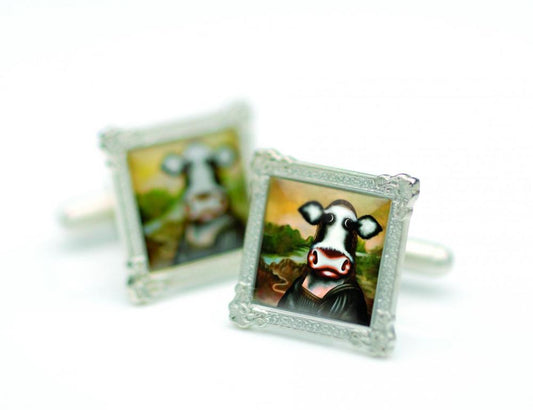 Moona Lisa Cufflinks by Caroline Shotton-Cufflinks-The Acorn Gallery