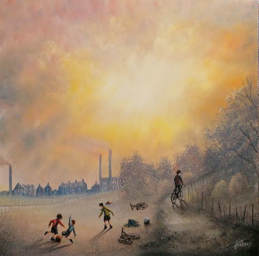 Danny Abrahams Early Morning Kickabout Original - The Acorn Gallery. Pocklington