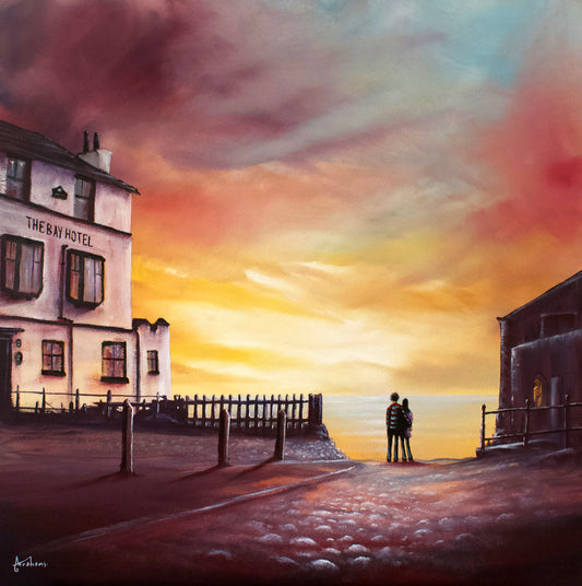 Happy Memories At Robin Hoods Bay Original by Danny Abrahams-Original Art-The Acorn Gallery.