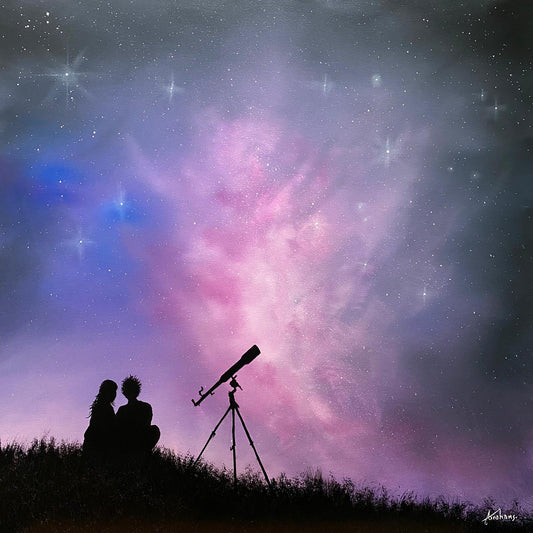 Danny Abrahams Look Up And Get Lost In The Stars Together Original - The Acorn Gallery, Pocklington 