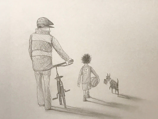 Danny Abrahams Me, You And Him Original Sketch - The Acorn Gallery, Pocklington