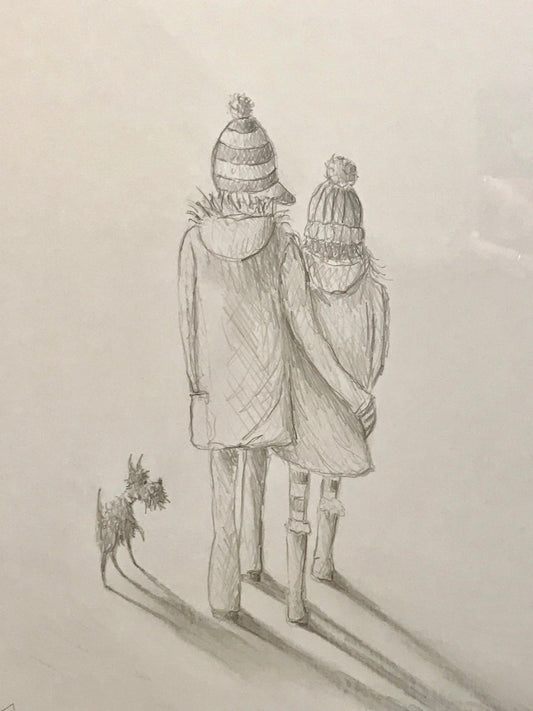 Danny Abrahams No Words Needed Original Sketch - The Acorn Gallery, Pocklington