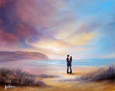 Two Hearts (Filey Beach) Original by Danny Abrahams *SOLD*