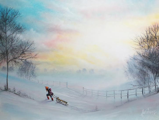 Danny Abrahams A Winter's Glow Original - The Acorn Gallery, Pocklington 
