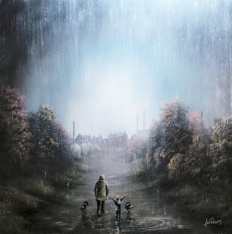 At Least One Of Us Likes The Rain Original by Danny Abrahams *SOLD*