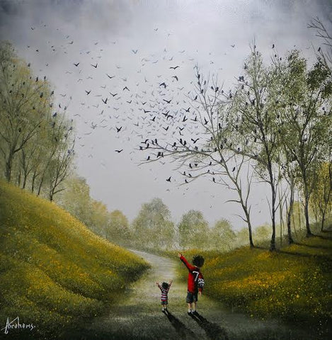 Birds Of A feather Flock Together Original by Danny Abrahams *SOLD*