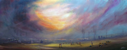 Danny Abrahams In The Back Of The Net! Original - The Acorn Gallery, Pocklington