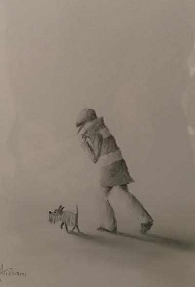 Danny Abrahams It's A Cold One Original Sketch - The Acorn Gallery, Pocklington 