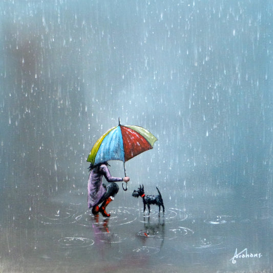 Danny Abrahams Keeping Dry Together Original - The Acorn Gallery, Pocklington