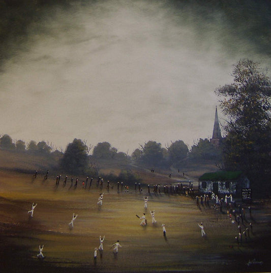 Danny Abrahams Leg Before Wicket Original - The Acorn Gallery, Pocklington