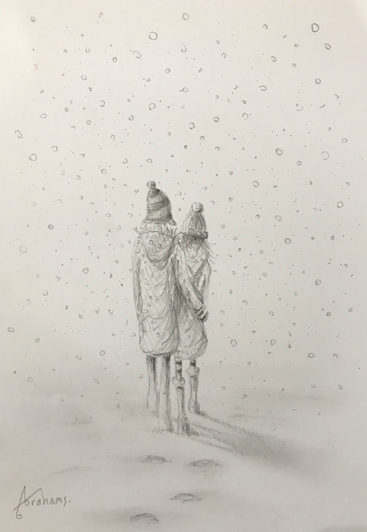 Danny Abrahams Love In The Snow Original - The Acorn Gallery, Pocklington