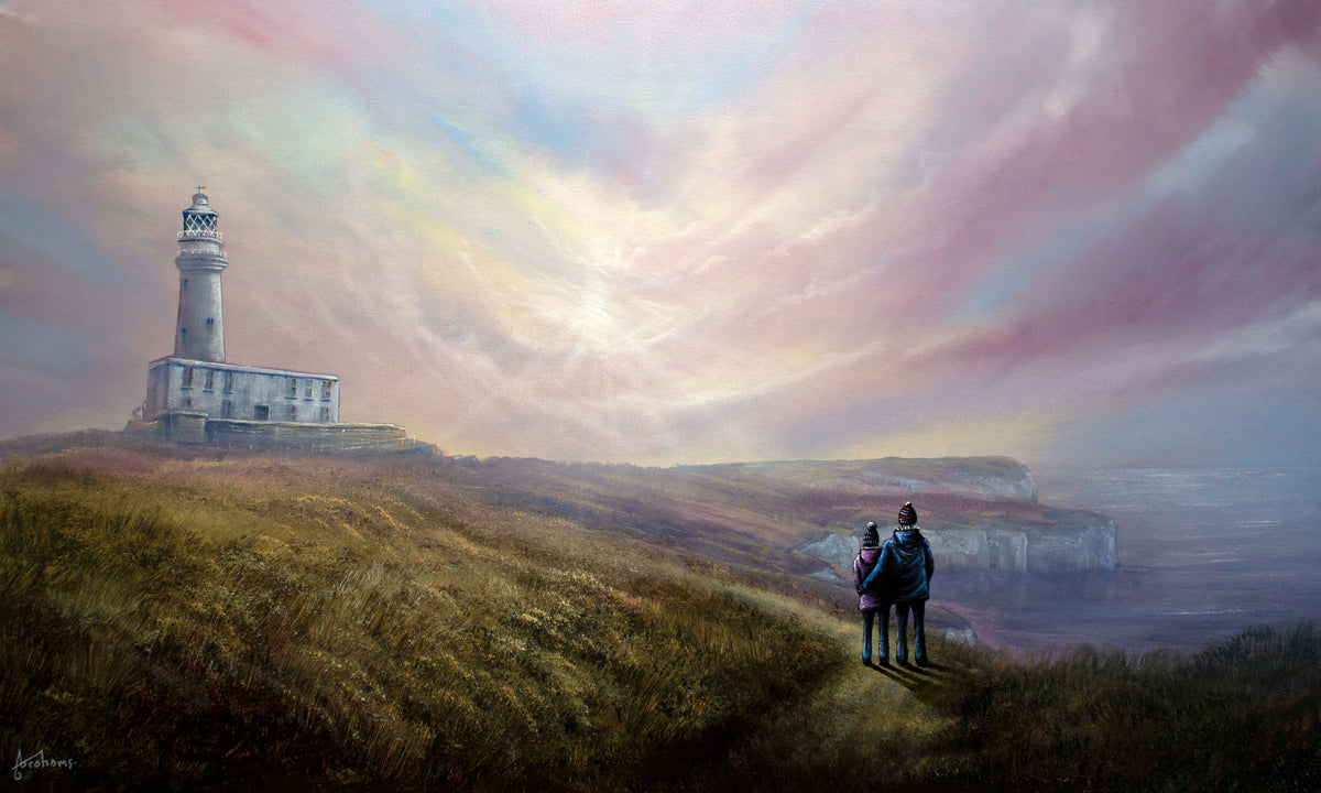 Danny Abrahams Majestic Skies Over Flamborough Head Original - The Acorn Gallery, Pocklington
