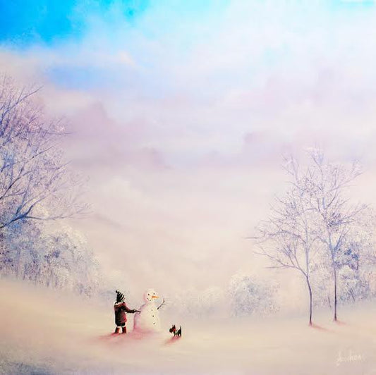 Danny Abrahams Never Let Winter Pass By Without Building A Snowman Original - The Acorn Gallery, Pocklington 