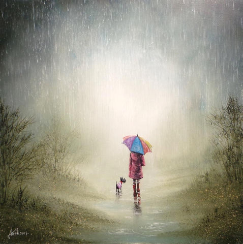 Rain Drops Keep Falling On My Head Original by Danny Abrahams *SOLD*